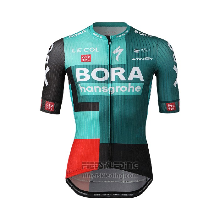 2022 Fietskleding Bora Hansgrone Groen Rood Korte Mouwen en Koersbroek